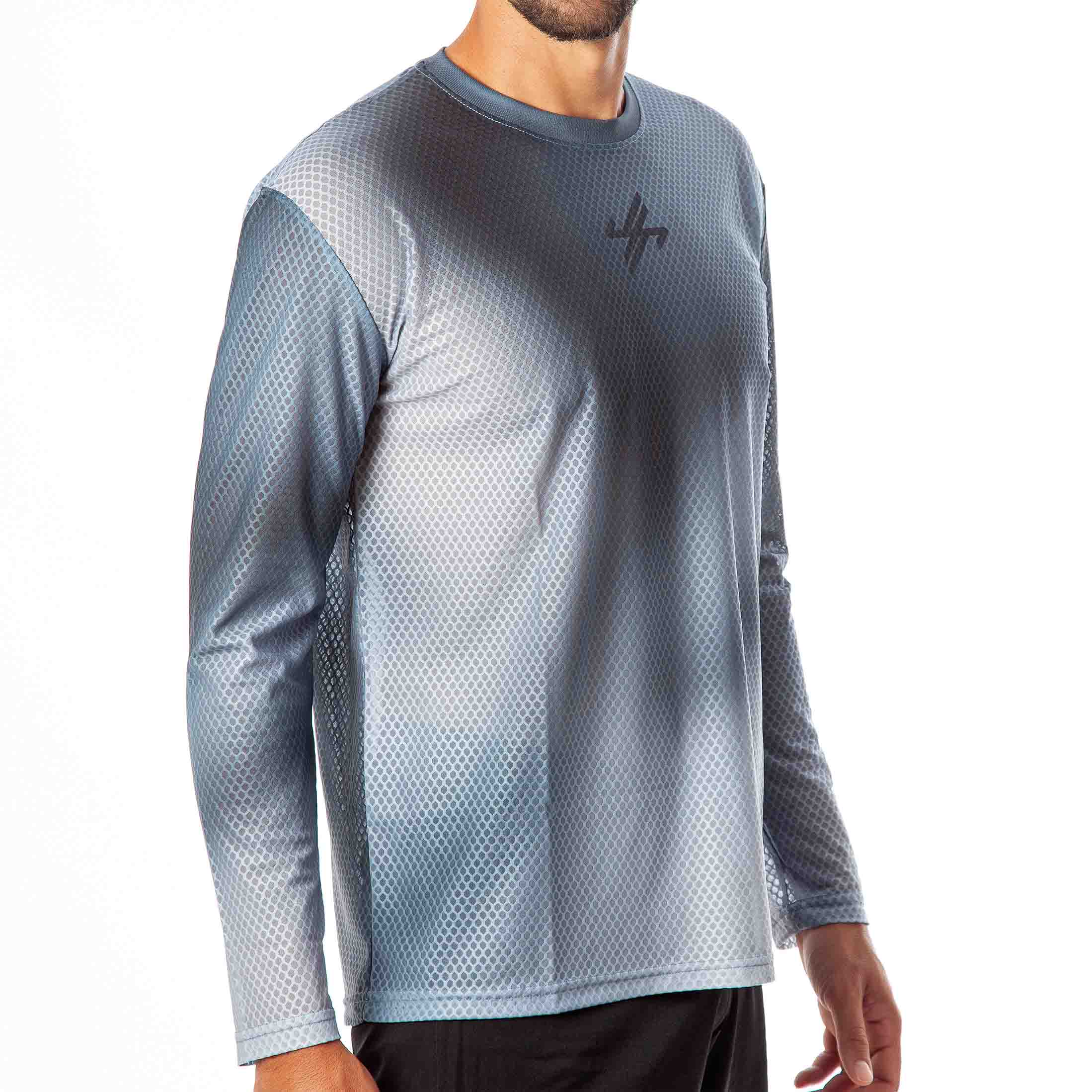 CAMISETA MANGA LARGA PRO R AURA GRIS HOMBRE