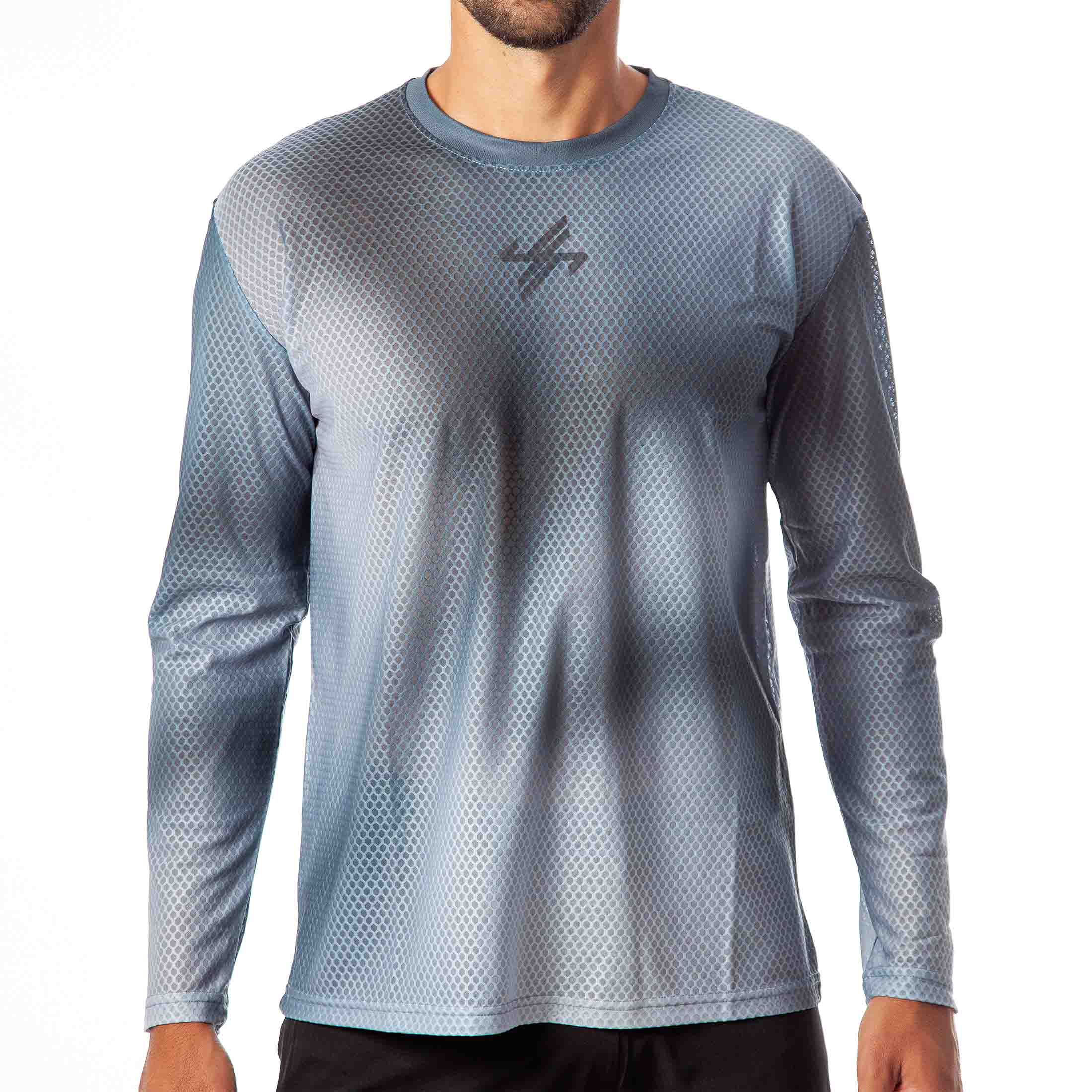 CAMISETA MANGA LARGA PRO R AURA GRIS HOMBRE