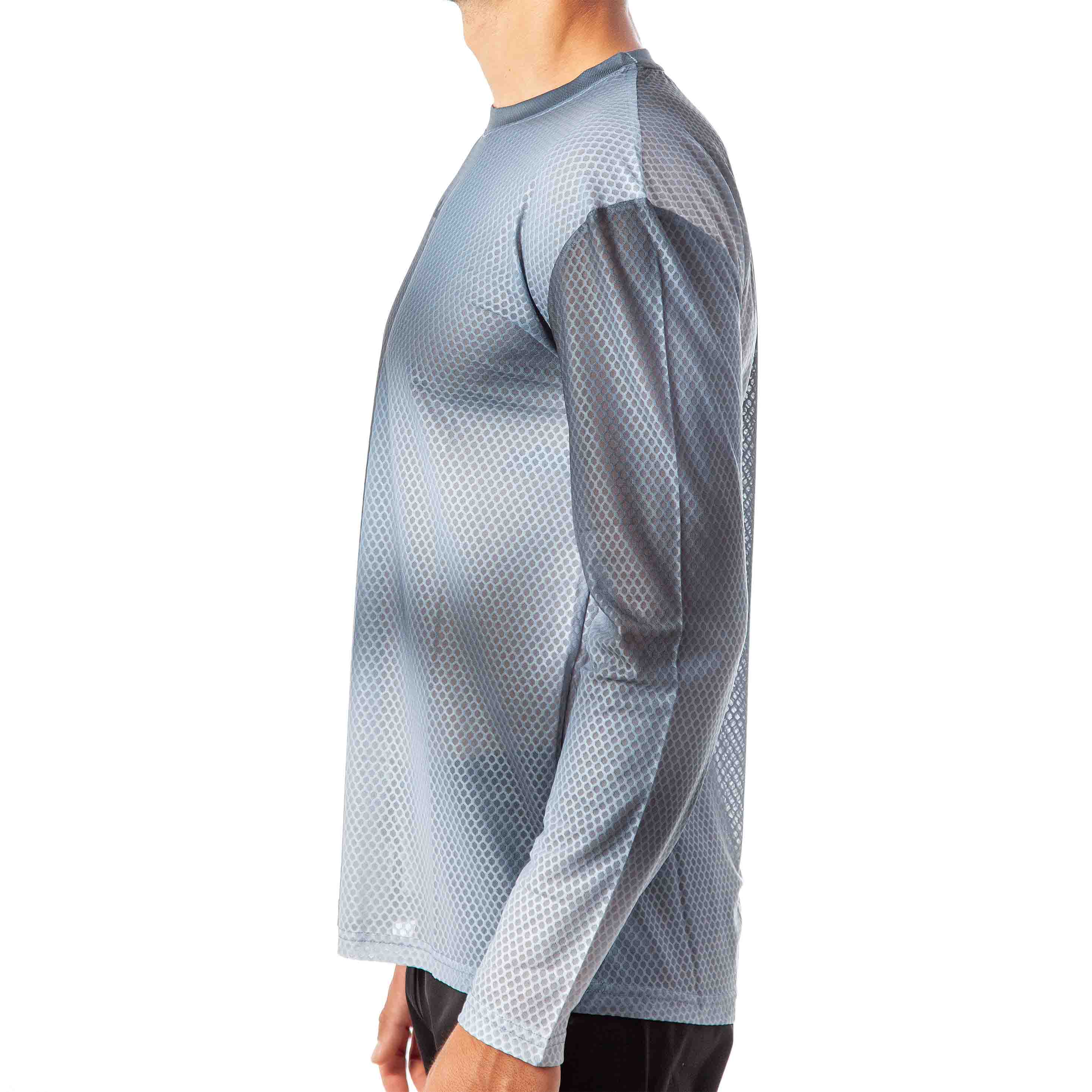 CAMISETA MANGA LARGA PRO R AURA GRIS HOMBRE