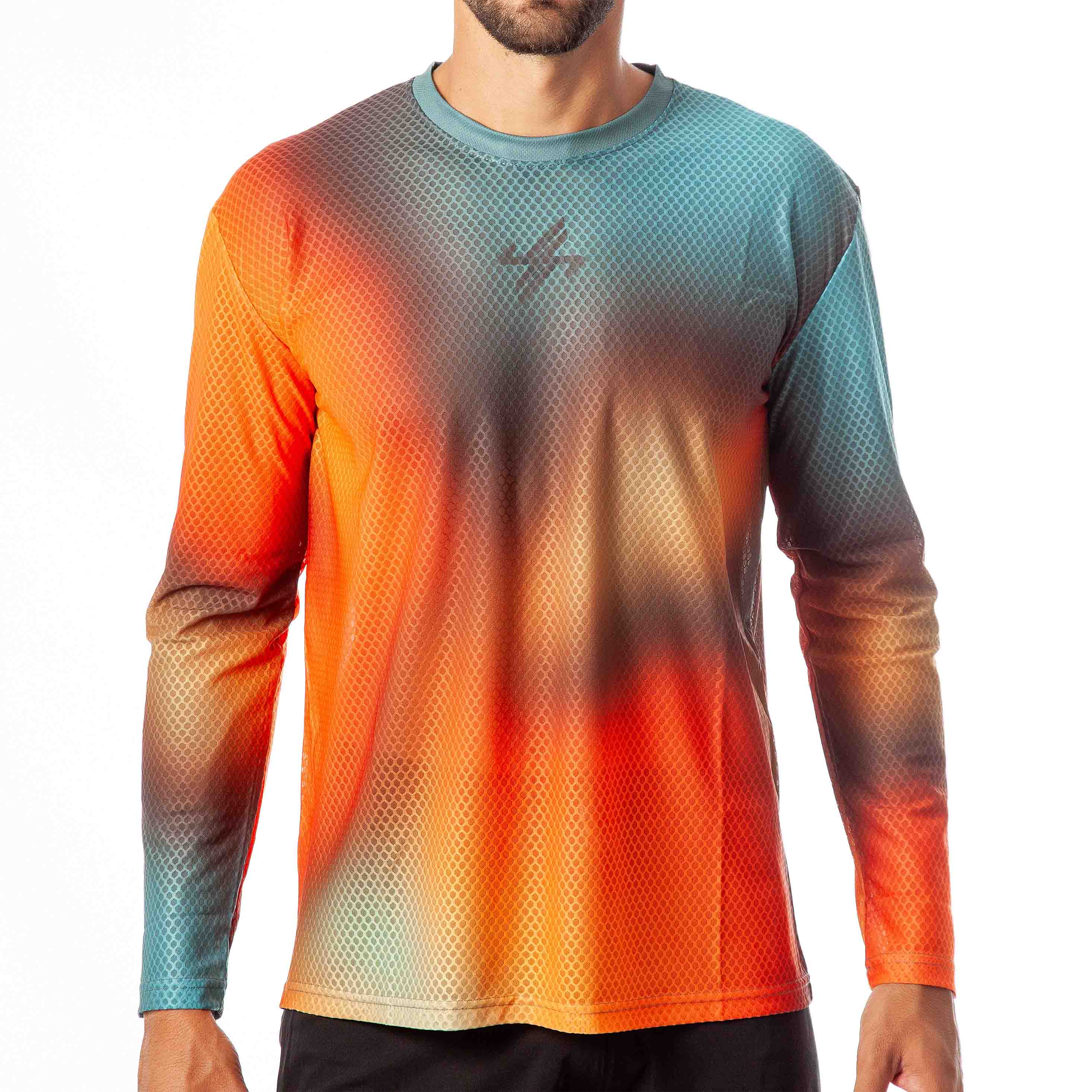 CAMISETA MANGA LARGA PRO R AURA NARANJA HOMBRE
