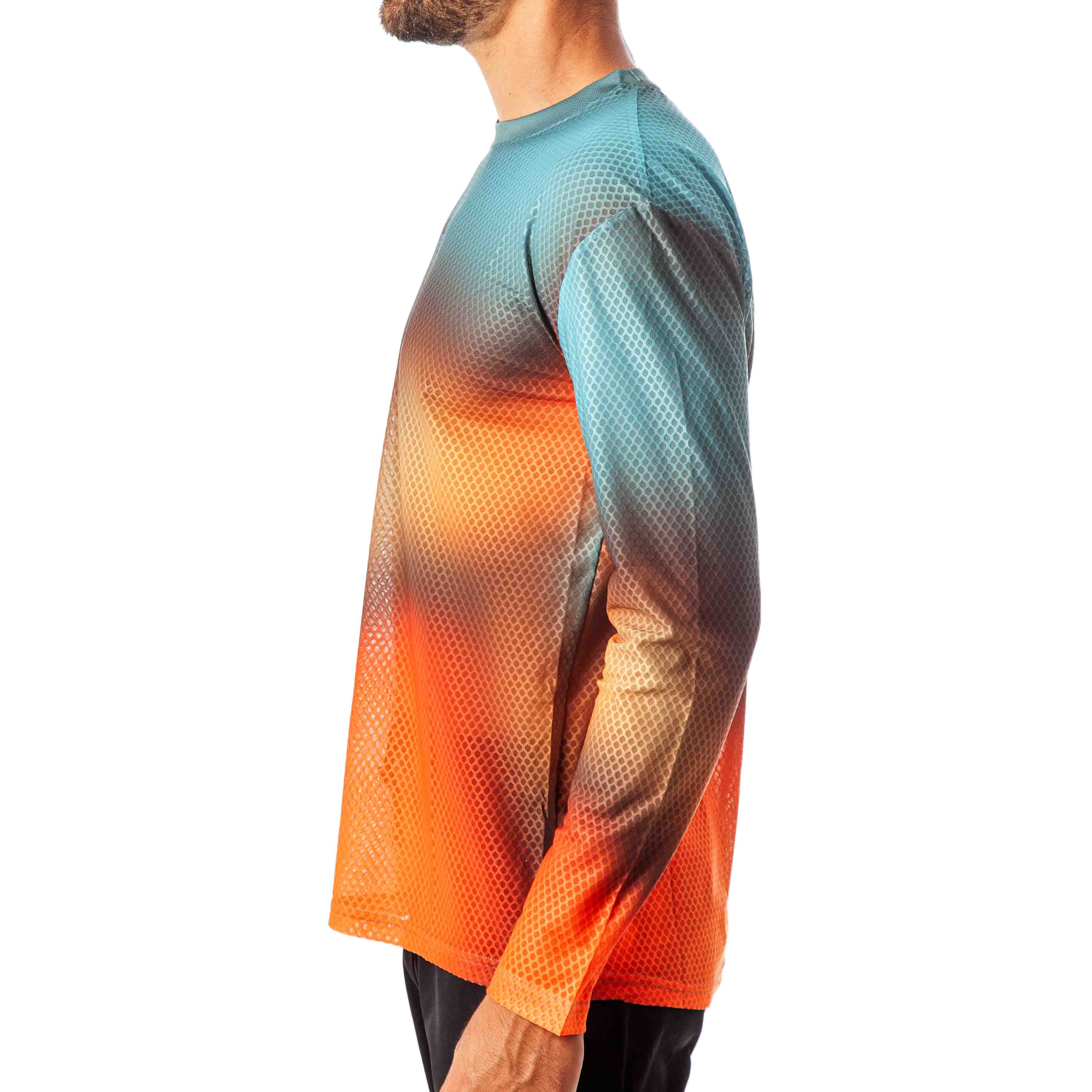 CAMISETA MANGA LARGA PRO R AURA NARANJA HOMBRE