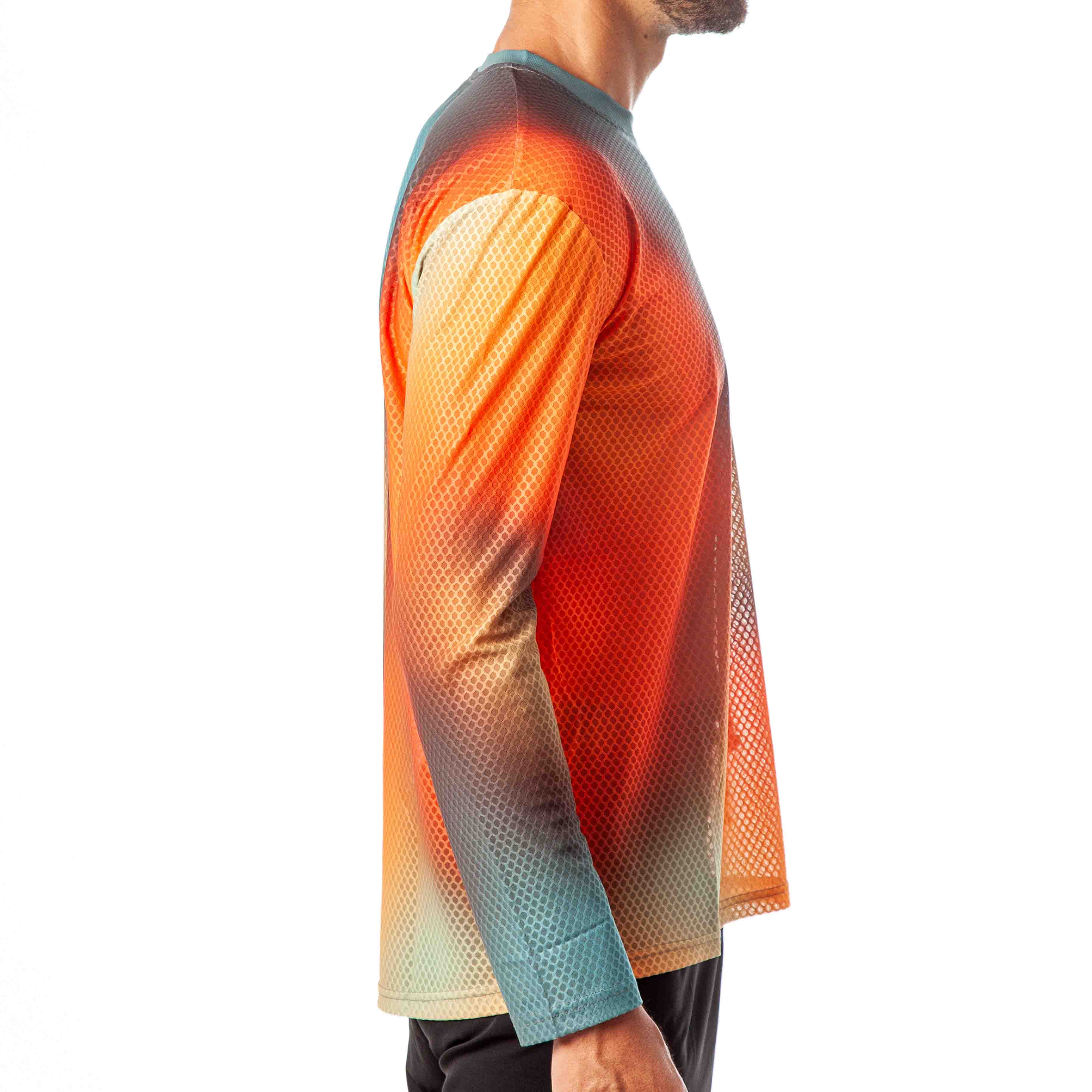 CAMISETA MANGA LARGA PRO R AURA NARANJA HOMBRE