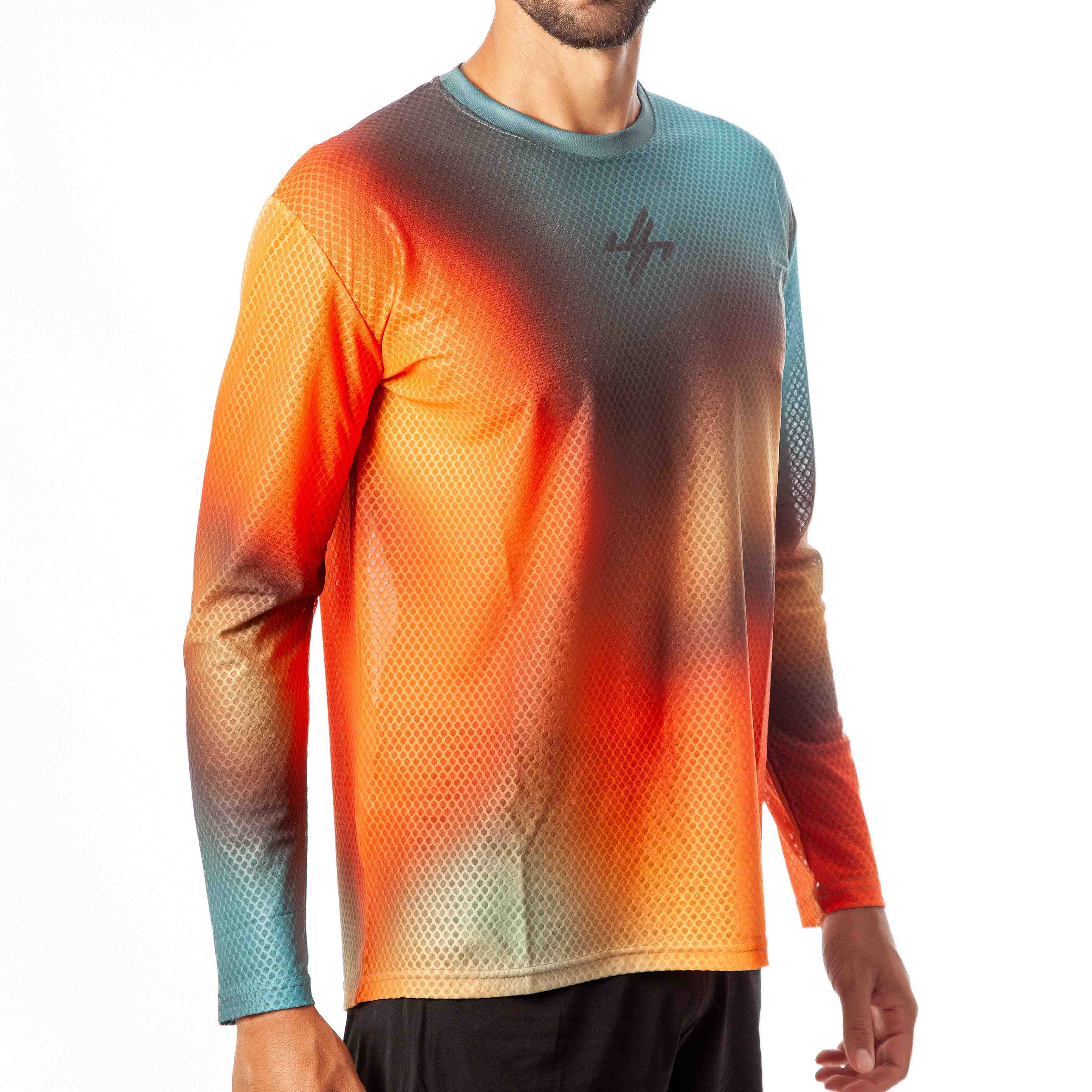 CAMISETA MANGA LARGA PRO R AURA NARANJA HOMBRE
