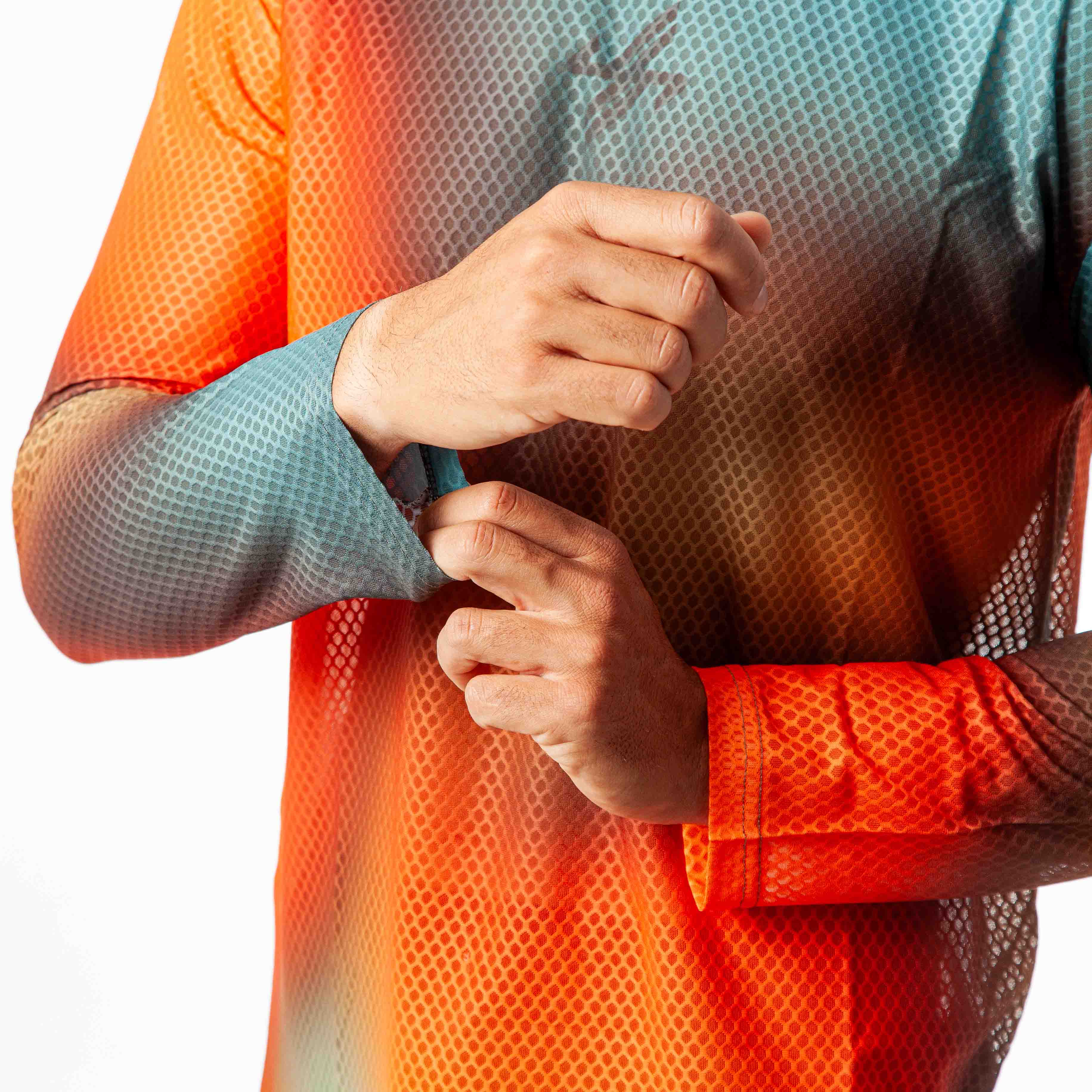 CAMISETA MANGA LARGA PRO R AURA NARANJA HOMBRE